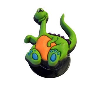 2006-07 Smiling Dinosaur Orange Belly Jibbitz™ Kids Shoe Charms